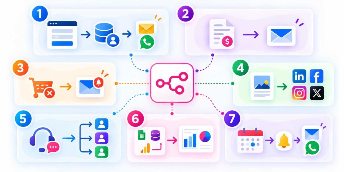 7 n8n automation workflows for small business checklist